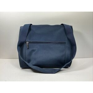 Maxx New York Crossbody Purse Handbag Microfiber Zip up  Pockets Navy Blue